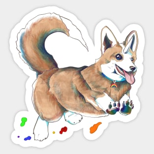 Corgicorn - Adorable Fantasy Dog Art Sticker